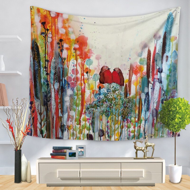 Akvarel Abstraktná Tlač Nástenné Závesné Tapisérie Domáca Obývacia Izba Art Decor Table Cover