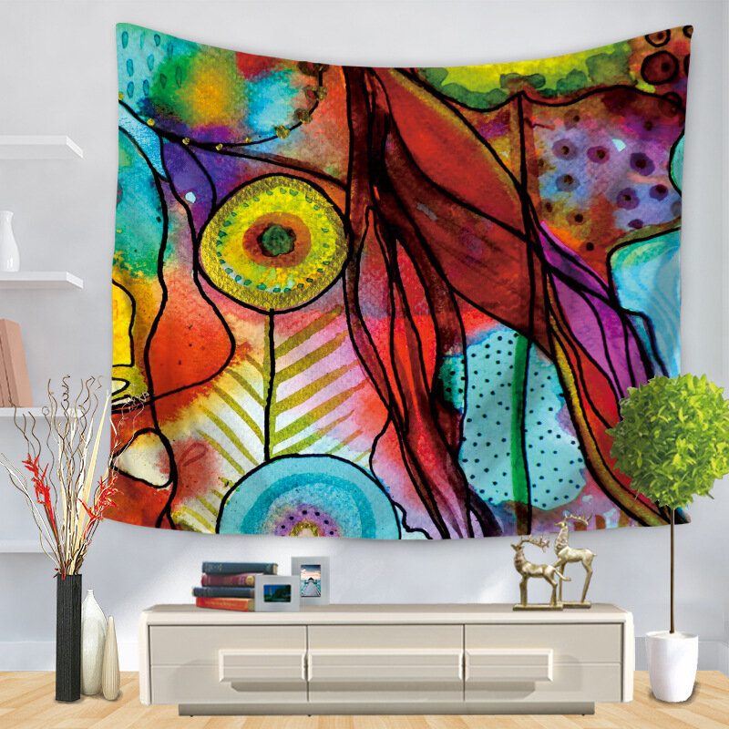 Akvarel Abstraktná Tlač Nástenné Závesné Tapisérie Domáca Obývacia Izba Art Decor Table Cover