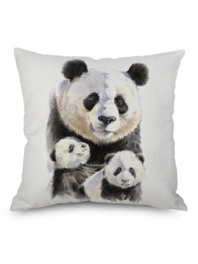 Akvarel Potlač Panda Ľan Bavlna Poťah Na Vankúš Domáca Pohovka Na Do Auta Obliečky Na