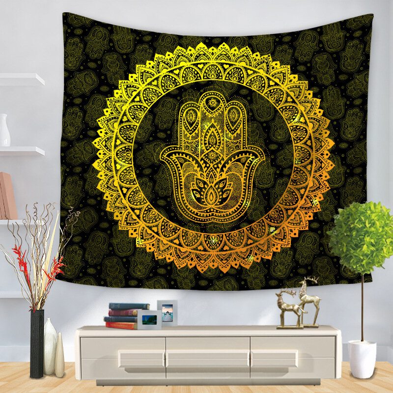 Bohemian Mandala Tarot Constellation Nástenné Tapisérie Home Living Room Art Decor Plážové Uteráky