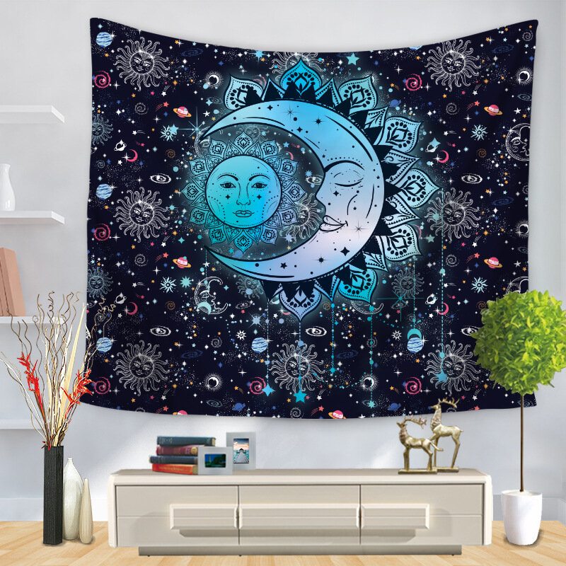 Bohemian Mandala Tarot Constellation Nástenné Tapisérie Home Living Room Art Decor Plážové Uteráky