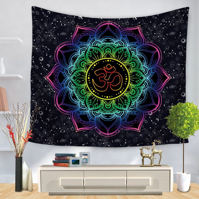 Bohemian Mandala Tarot Constellation Nástenné Tapisérie Home Living Room Art Decor Plážové Uteráky