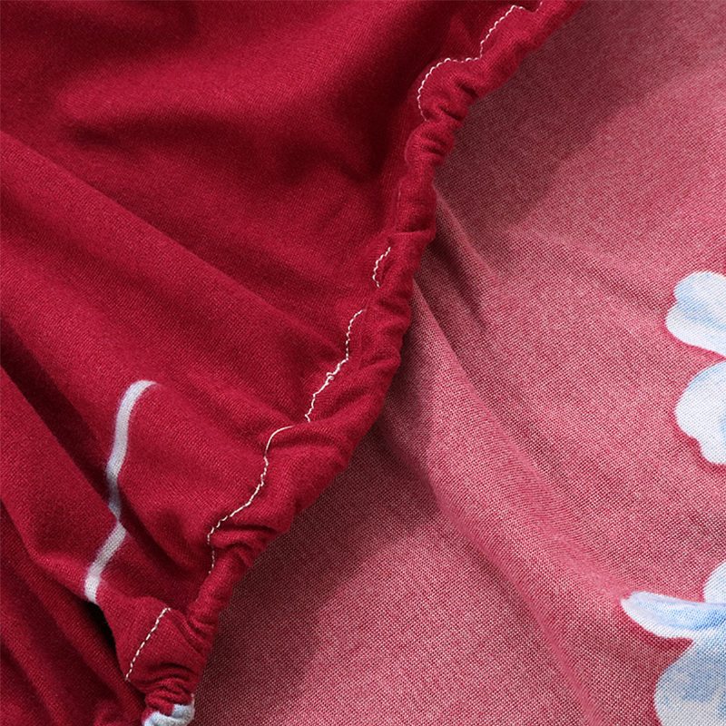 Červené Kimono 1/3-miestne Domáce Mäkké Elastické Poťahy Na Pohovku Ľahko Roztiahnuteľné Ochranné Na