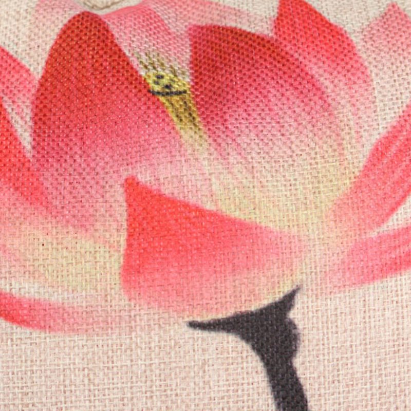 Chinese Ink Lotus Series Throw Obliečka Na Vankúš Z Bavlneného Plátna Na Vankúšik Domácej Pohovky