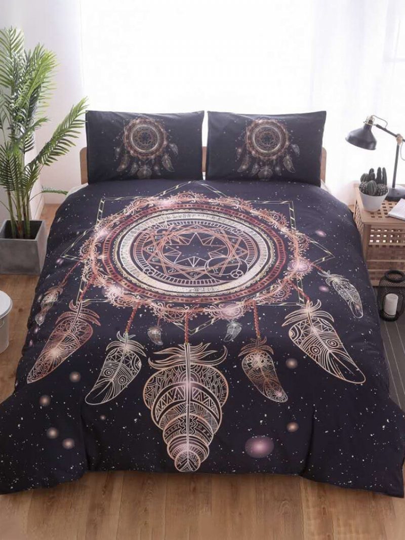 Dreamcatcher Obliečky Na Prikrývku Na 3 Ks Súprava Pre Jednu/dvojitú/manželskú Posteľ/kráľovnú Posteľ