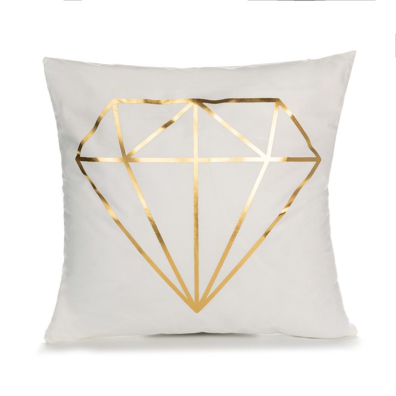 Home Dekoratívne Obliečky Na Vankúše Zlatá Fólia Geometrické Na 18 × 18 Palcov