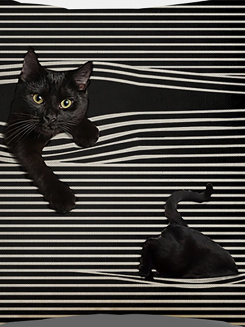 Klasický Štýl Pruhovaný Vzor Obliečka Na Vankúš Pre Mačky Na Na Domácu Pohovku Art Decor