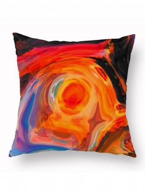 Krátky Plyšový Poťah Na Vankúš V Štýle Ins Abstrakt Farebná Potlač Home Art Decor Pohovka Throw Obliečka Na