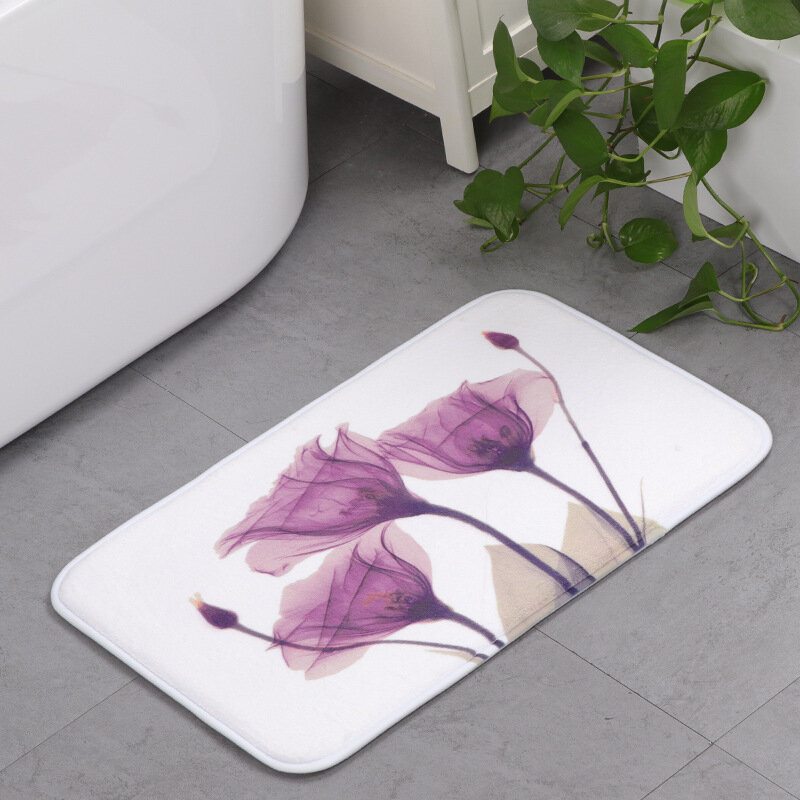 Memory Foam Chronic Rebound Printing Lotus Absorbent Protišmyková Podložka Domáca Detská Izba Podlaha Koberec