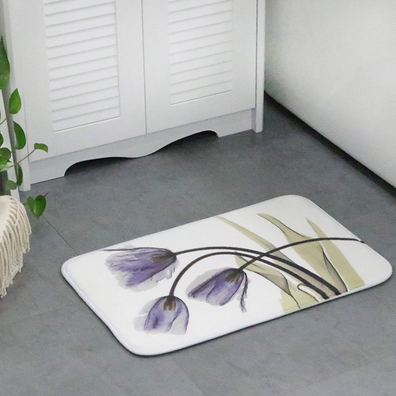 Memory Foam Chronic Rebound Printing Lotus Absorbent Protišmyková Podložka Domáca Detská Izba Podlaha Koberec