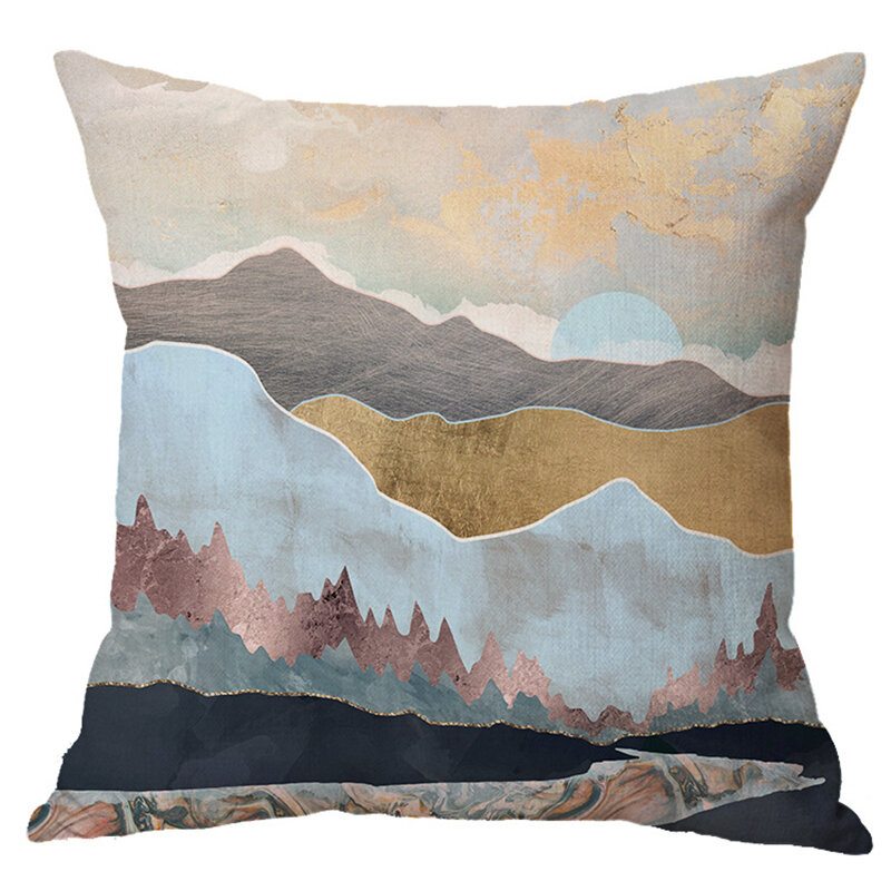 Moderná Abstraktná Krajina Obliečky Na Vankúše Domáce Pohovka Throw Hills Na Home Decor