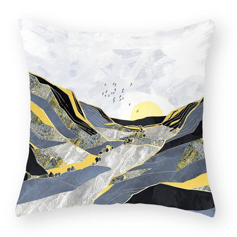 Moderná Abstraktná Krajina Obliečky Na Vankúše Domáce Pohovka Throw Hills Na Home Decor