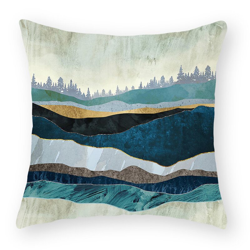 Moderná Abstraktná Krajina Obliečky Na Vankúše Domáce Pohovka Throw Hills Na Home Decor