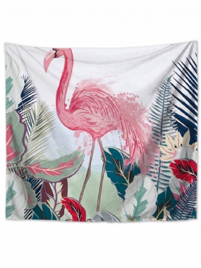 Nástenná Tapiséria Flamingo Dekor Umenie Tropické Rastliny Podložka Na Jogu