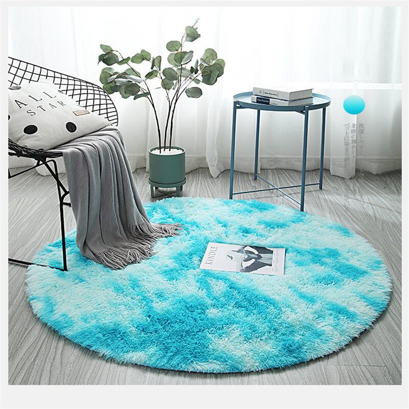 Nordic Tie-dye Gradient Carpet Okrúhly Závesný Kôš Stolička Podložka Na Jogu Do Obývačky