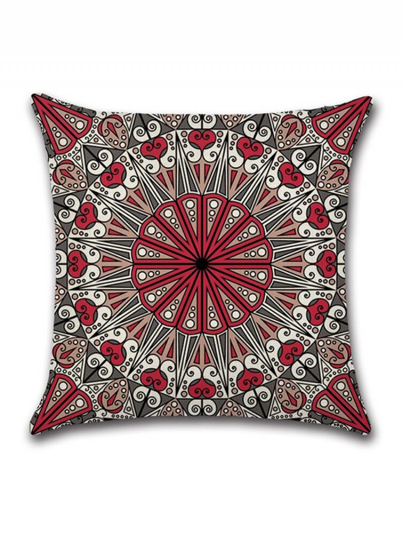 Obliečka Na Vankúšik Mandala Z Indickej Bohémskej Bavlny Home Decor Square