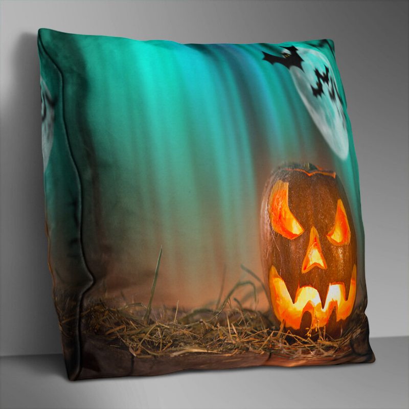 Obojstranne Potlačený Polyesterový Halloweensky Poťah Na Vankúš Domáca Pohovka Soft Throw Obliečka Na Art Decor