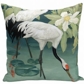 Retro Maľba Flamingo Swan Fairy Obliečka Na Vankúš Domáca Tkanina Na Pohovku