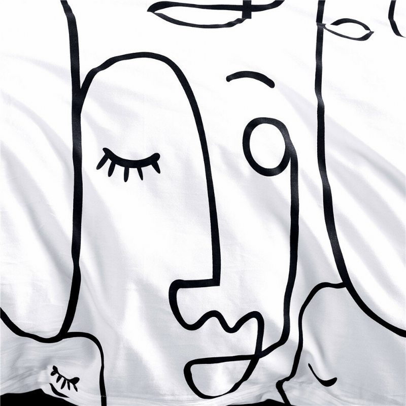 Súprava Posteľnej Bielizne Z Čistej Bavlny Obliečka Na Vankúš Obliečky Na Vankúše Na Plochú Posteľnú Bielizeň Abstrakt Wave Nordic