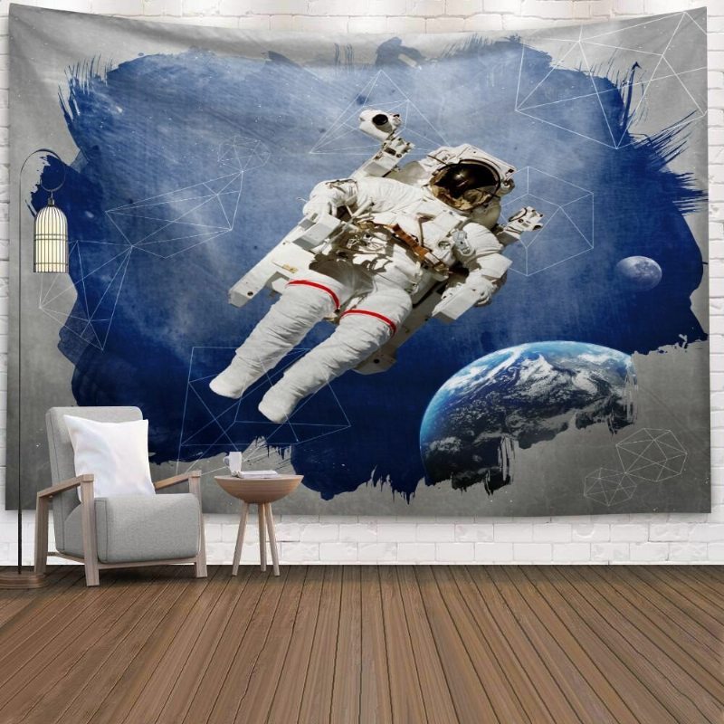 Tapiséria Astronautov Nástenné Umenie Psychedelická Spálňa Domáca Záclona Nástenná