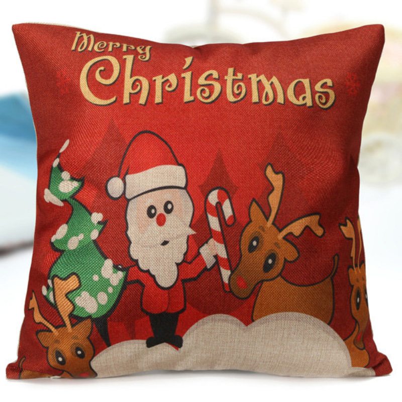 Vianočné Listy Santa Claus Obliečka Na Vankúš Štvorcový Poťah Na Pohovku Kancelársky Dekor