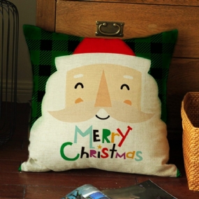Vianočné Ľanové Obliečky Na Vankúš Z Bavlny Domáca Pohovka Do Auta Štvorcový Poťah Na