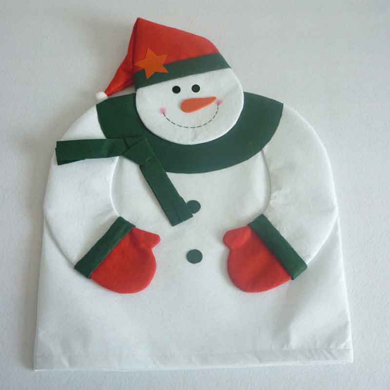 Vianočný Poťah Na Kreslo Snehuliak Dekoračný Na Z Netkanej Textílie