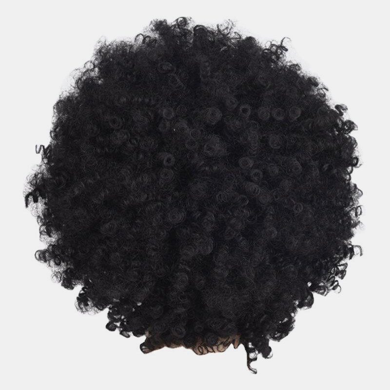 Afro Black Women Krátke Kučeravé Vlasy Nadýchané Výbušné Hlavy Parochne Z Vysokoteplotných Vlákien