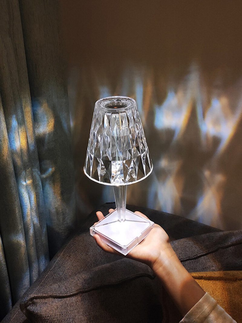 1 Ks Romantická Diamantová Krištáľová Lampa Bar Výzdoba Reštaurácie Stolové Lampy Atmosféra Nočné Svetlá