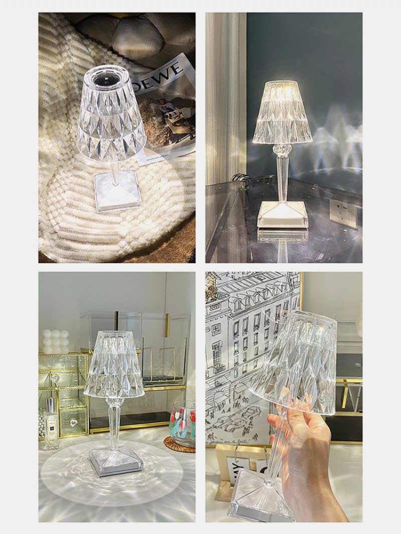 1 Ks Romantická Diamantová Krištáľová Lampa Bar Výzdoba Reštaurácie Stolové Lampy Atmosféra Nočné Svetlá