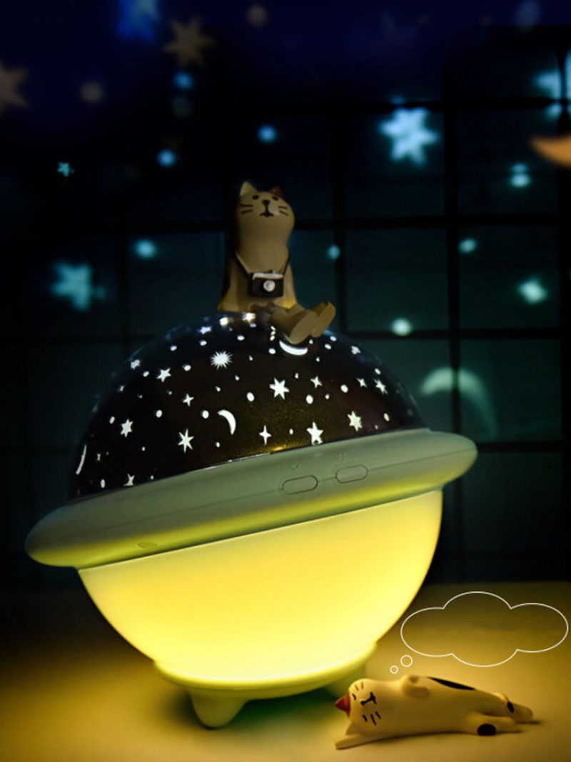 1 Pc Projektor Ufo Shade Starry Sky Farebné Nočné Svetlo Zlepšite Spánok Domáca Dekorácia
