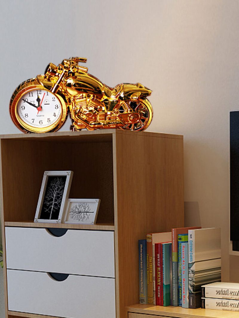 1 Pc Retro Kreatívny Tvar Motocykla Quartz Clock Budík Časomiera Stolný Počítač Domáca Spálňa Výzdoba Internátu Študentské Potreby