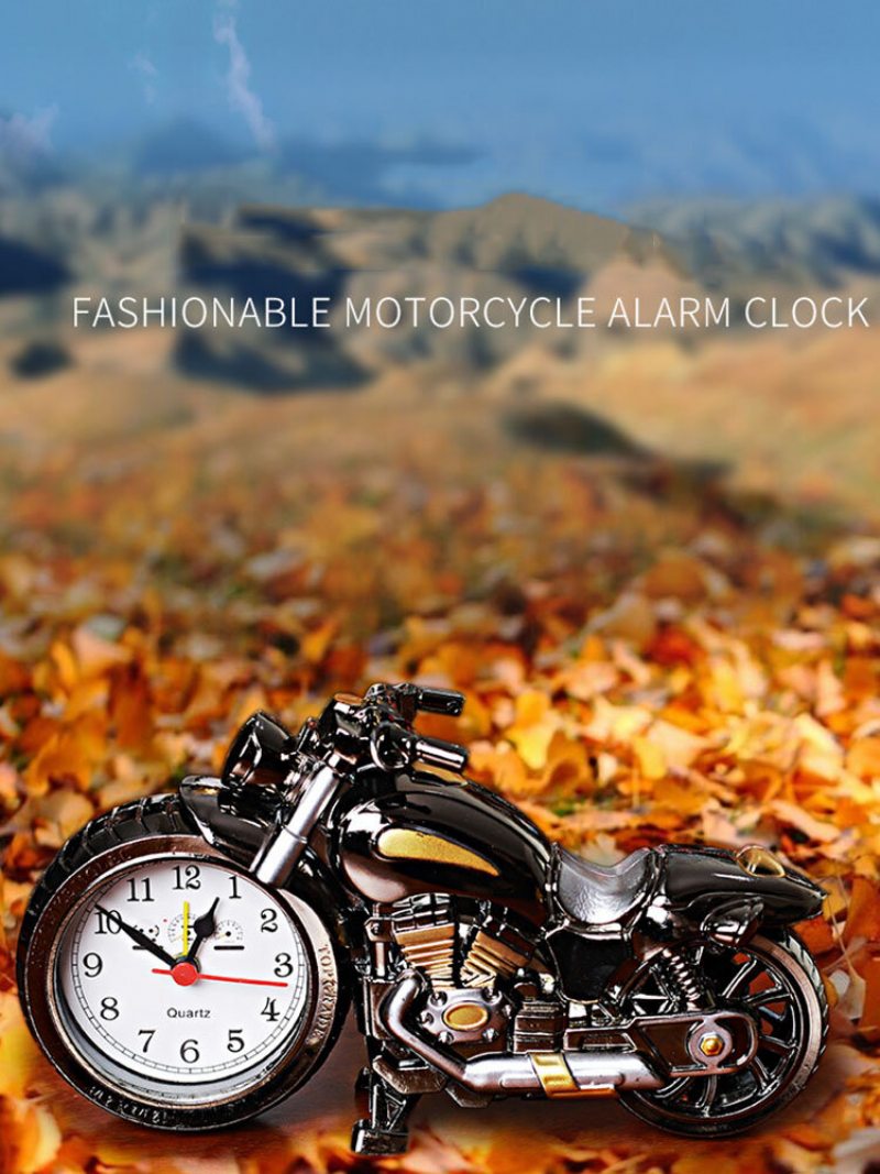 1 Pc Retro Kreatívny Tvar Motocykla Quartz Clock Budík Časomiera Stolný Počítač Domáca Spálňa Výzdoba Internátu Študentské Potreby