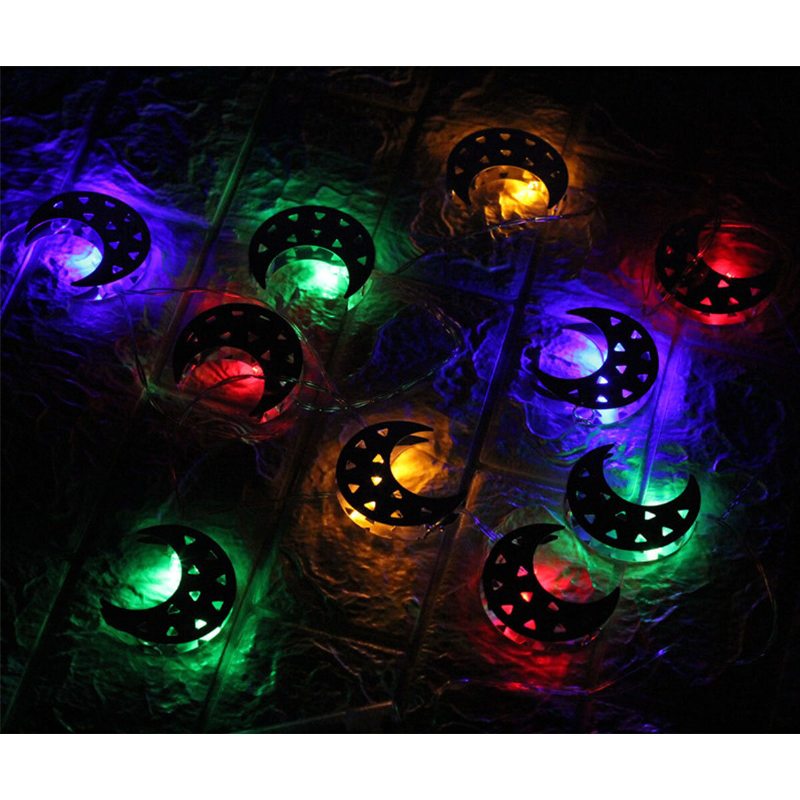 10 Led Strunová Svetelná Lampa V Tvare Menisku Home Decor For Islam Eid Ramadan Moon Light