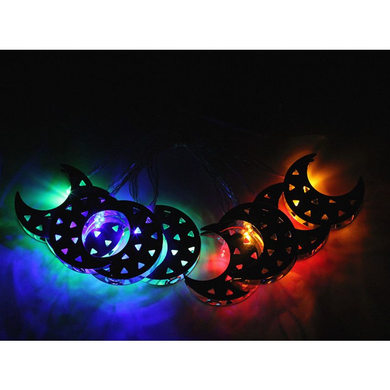 10 Led Strunová Svetelná Lampa V Tvare Menisku Home Decor For Islam Eid Ramadan Moon Light