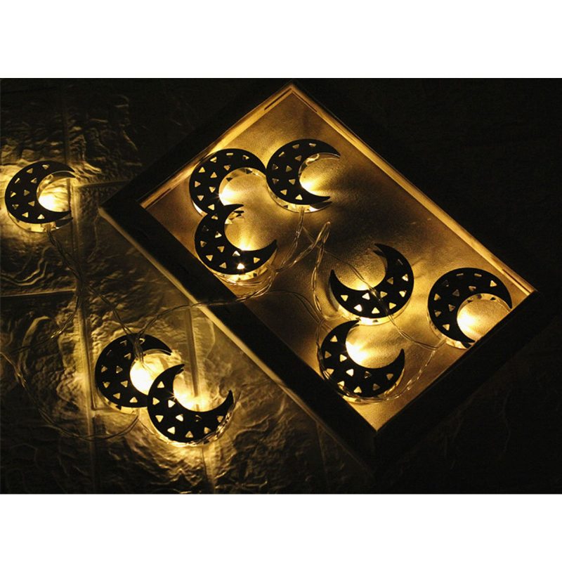 10 Led Strunová Svetelná Lampa V Tvare Menisku Home Decor For Islam Eid Ramadan Moon Light