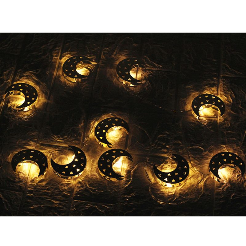 10 Led Strunová Svetelná Lampa V Tvare Menisku Home Decor For Islam Eid Ramadan Moon Light