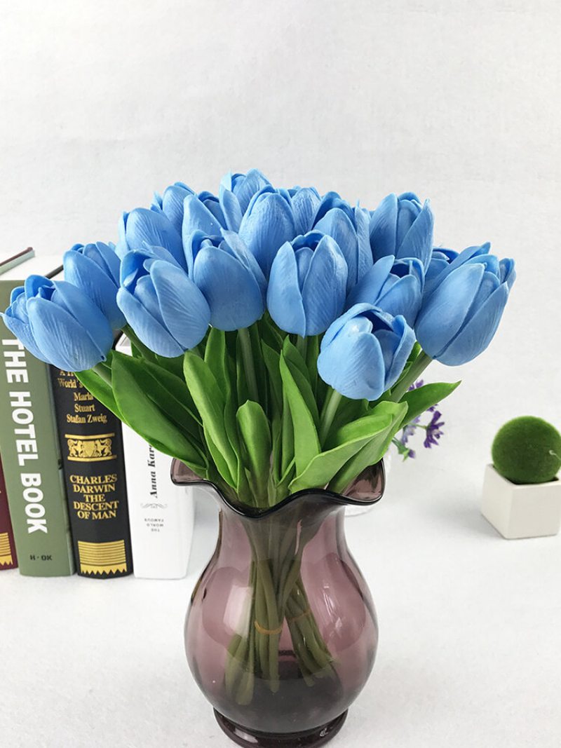 10ks Falošné Tulipány Z Umelého Hodvábu Flores Artificiales Bouquets Umelé Kvety Na Párty