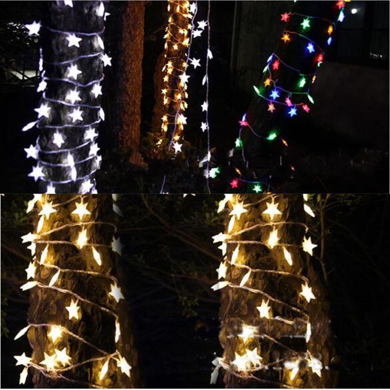 10m 100 Led 220v Fairy String Star Light Lampa Svadobné Vianočné Párty Vonkajšie Interiérové Izby Dekor