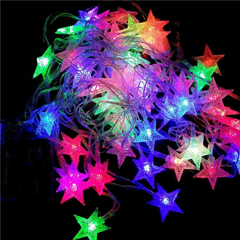 10m 100 Led 220v Fairy String Star Light Lampa Svadobné Vianočné Párty Vonkajšie Interiérové Izby Dekor