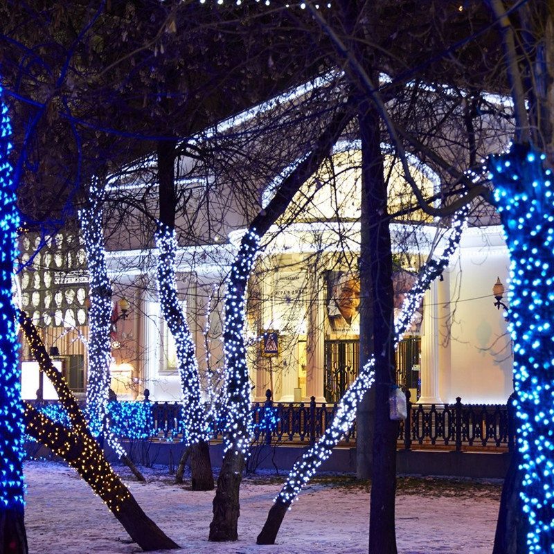 10m 100 Led Solárne Rozprávkové Svietidlo Z Medeného Drôtu Pre Domácu Dekoráciu Na Vianočný Večierok