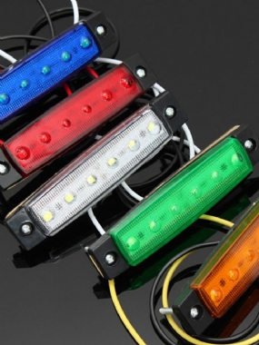 12v/24v Smd 6 Led Predné Bočné Obrysové Svetlá Pre Osobné Auto Nákladný Príves Autobus