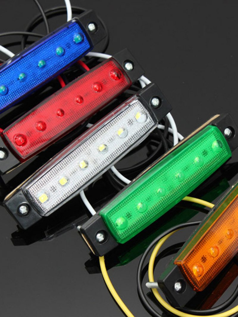 12v/24v Smd 6 Led Predné Bočné Obrysové Svetlá Pre Osobné Auto Nákladný Príves Autobus