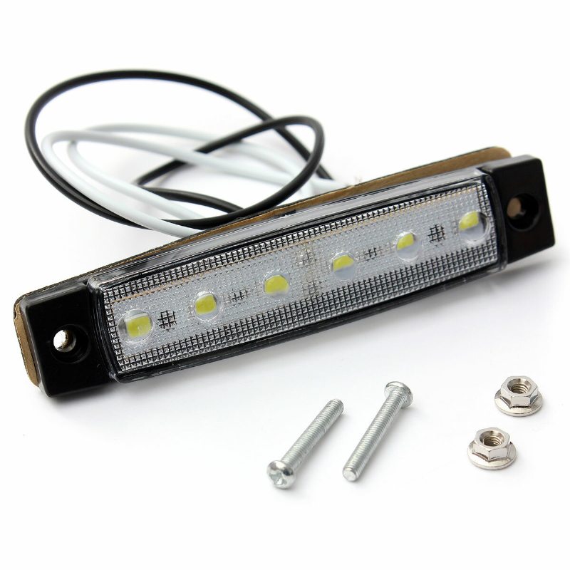 12v/24v Smd 6 Led Predné Bočné Obrysové Svetlá Pre Osobné Auto Nákladný Príves Autobus