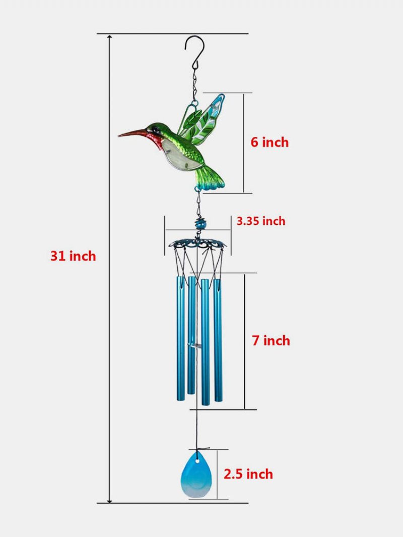 1ks Farebná Vážka Prívesok Kolibrík Zvonček Vnútorná Vonkajšia Záhrada Ozdoby Do Domácnosti