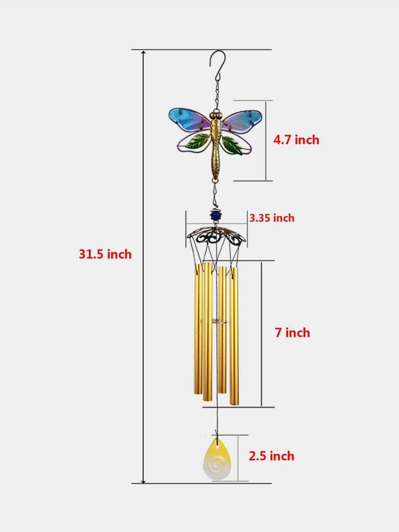 1ks Farebná Vážka Prívesok Kolibrík Zvonček Vnútorná Vonkajšia Záhrada Ozdoby Do Domácnosti