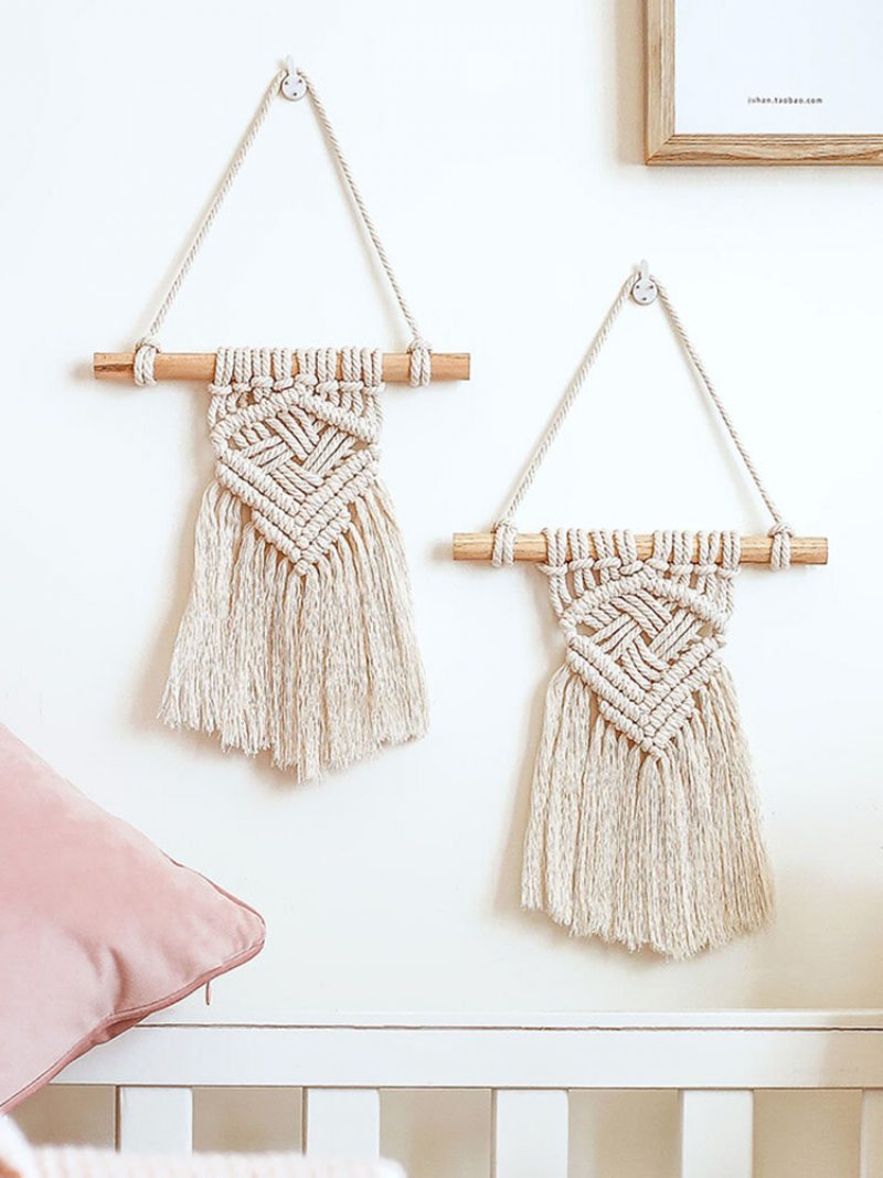 1ks Nordic Macrame Nástenná Tapiséria Dekor Bohémsky Strapec Chic Bavlna Home Decor Strapce Tapisérie Ozdoba