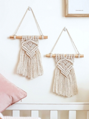 1ks Nordic Macrame Nástenná Tapiséria Dekor Bohémsky Strapec Chic Bavlna Home Decor Strapce Tapisérie Ozdoba