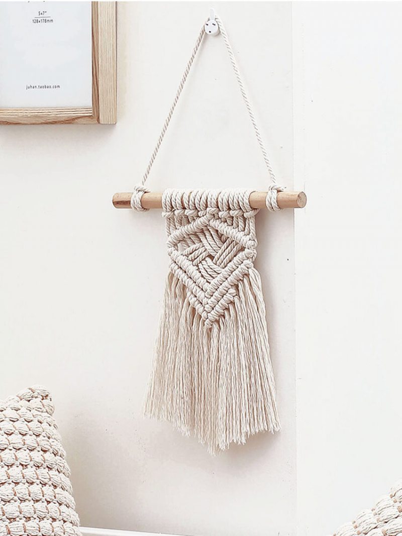 1ks Nordic Macrame Nástenná Tapiséria Dekor Bohémsky Strapec Chic Bavlna Home Decor Strapce Tapisérie Ozdoba