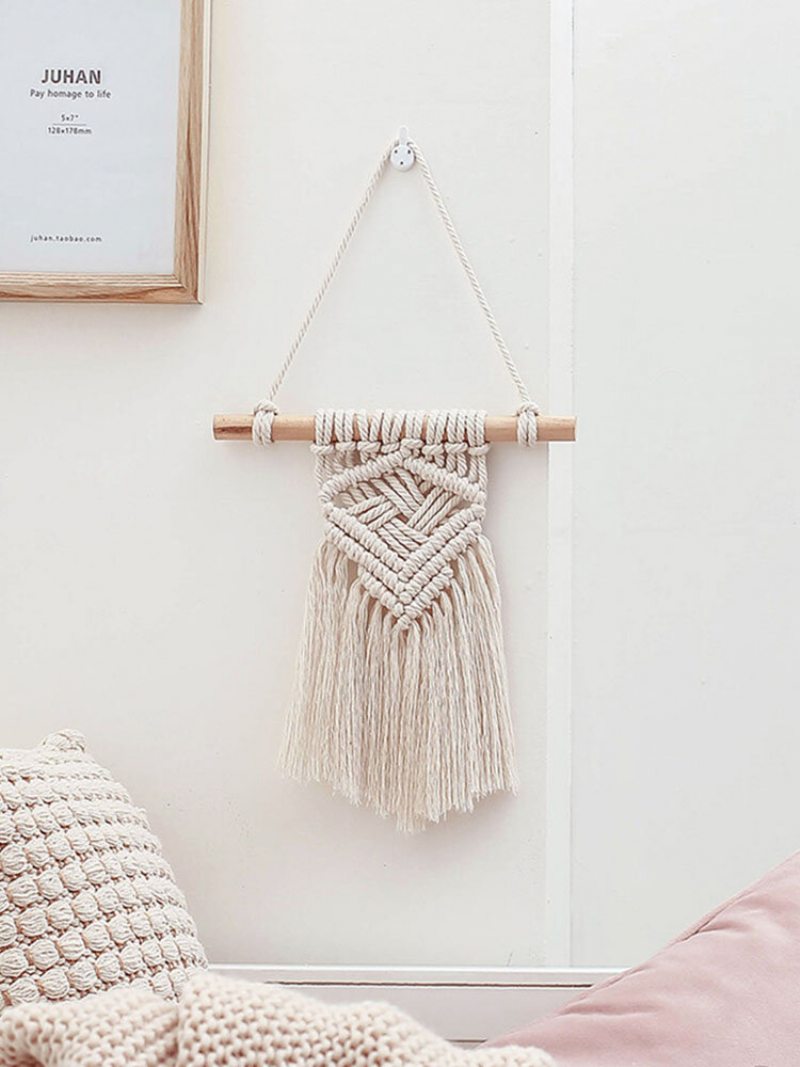 1ks Nordic Macrame Nástenná Tapiséria Dekor Bohémsky Strapec Chic Bavlna Home Decor Strapce Tapisérie Ozdoba